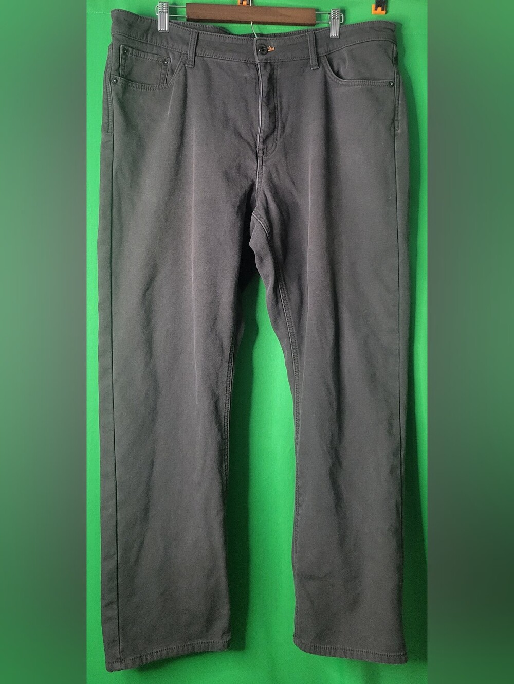Vintage Regular Fit Weatherproof Men's Straight Jeans Charcoal Black 40x32 Denim